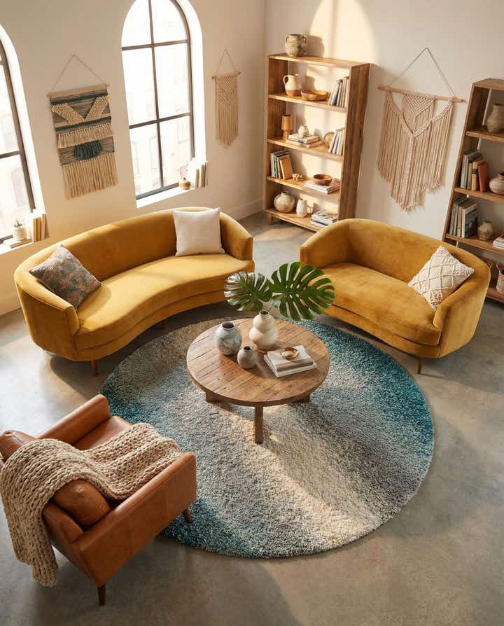 240cm x 240cm Soft Touch Shag Tapis Rond