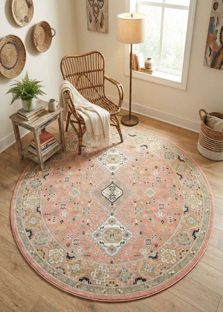 5' 3 x 5' 3 Kamala Washable Round Rug