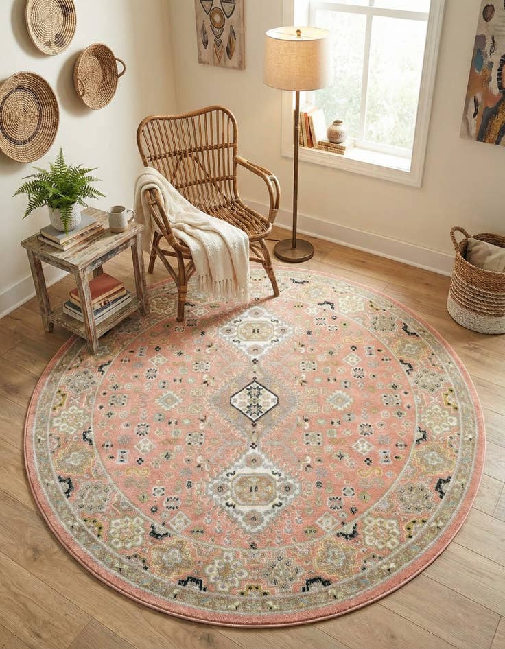 Detail image of 5' 3 x 5' 3 Kamala Washable Round Rug