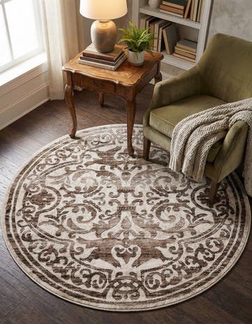 4' x 4' Hermitage Round Rug