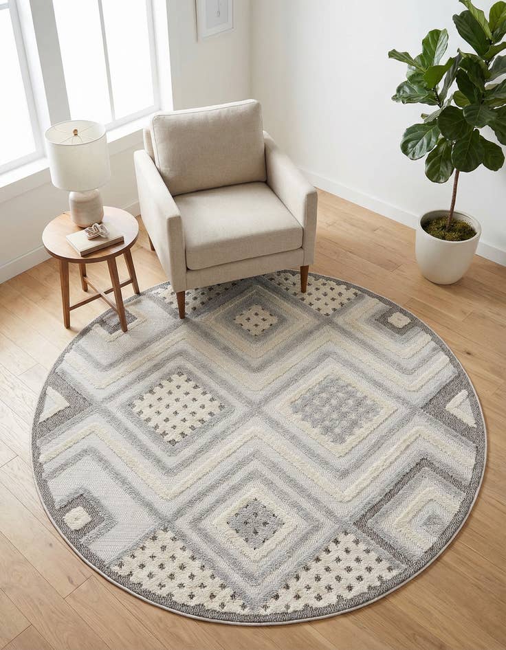 Detail image of 5' 3 x 5' 3 Arlo Round Rug