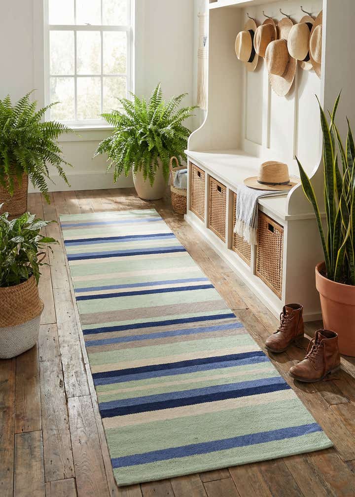 2' x 8' Hand Woven Flatweave Cotton Dhurrie Runner Rug