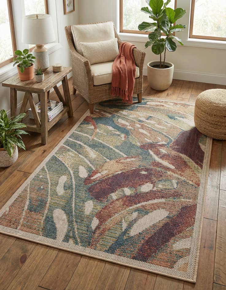 Detail image of 3' 1 x 5' 1 Washable Baja Indoor / Outdoor Rug