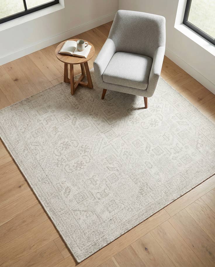 Detail image of 5' 3 x 5' 3 Easy-Clean Aztec Indoor / Outdoor Square Rug