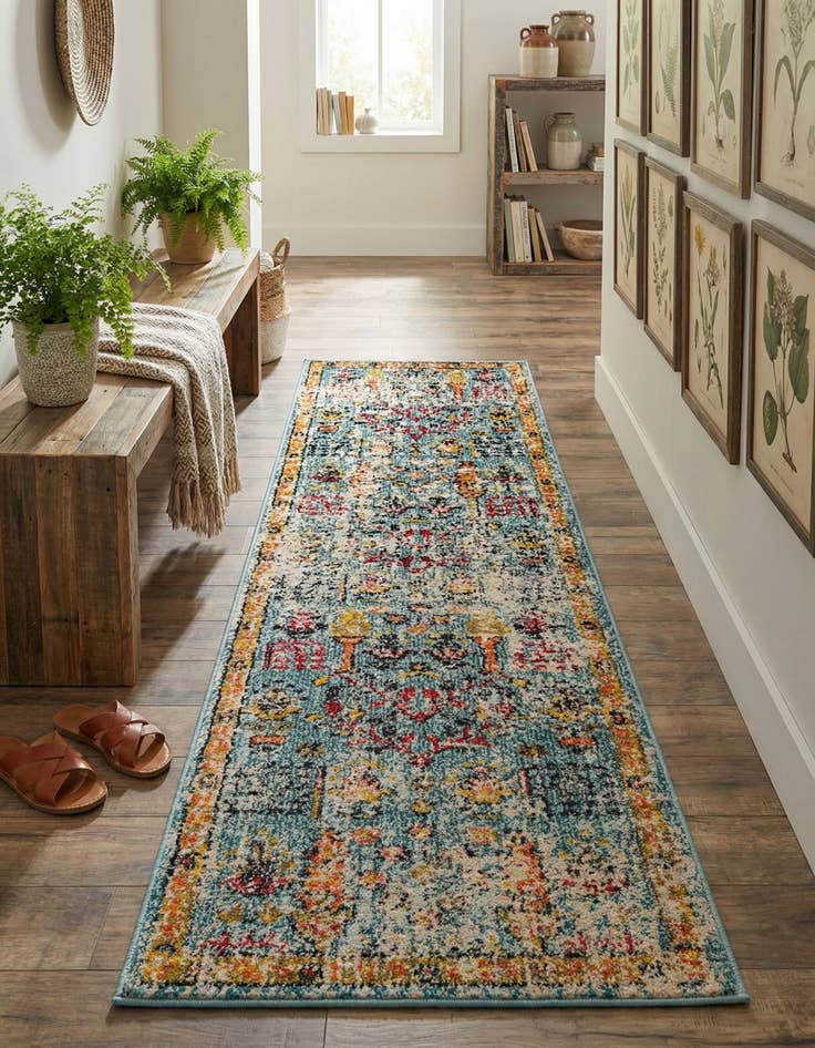 Detail image of 2' x 6' 9 Washable El Paso Runner Rug