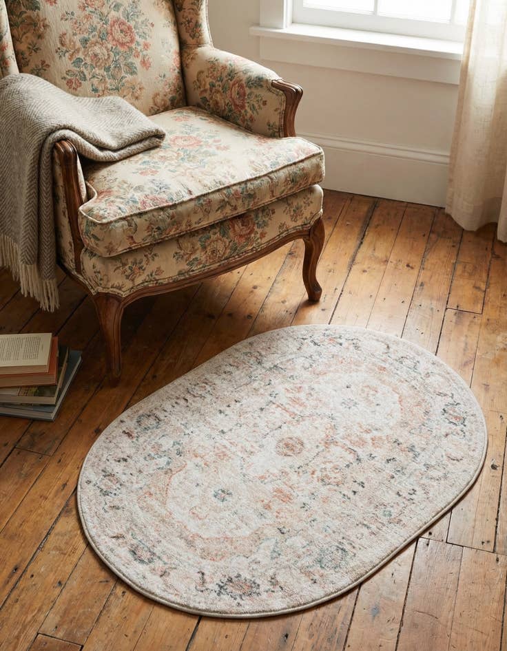 Detail image of 2' x 3' Madeline Vintage Oval Rug