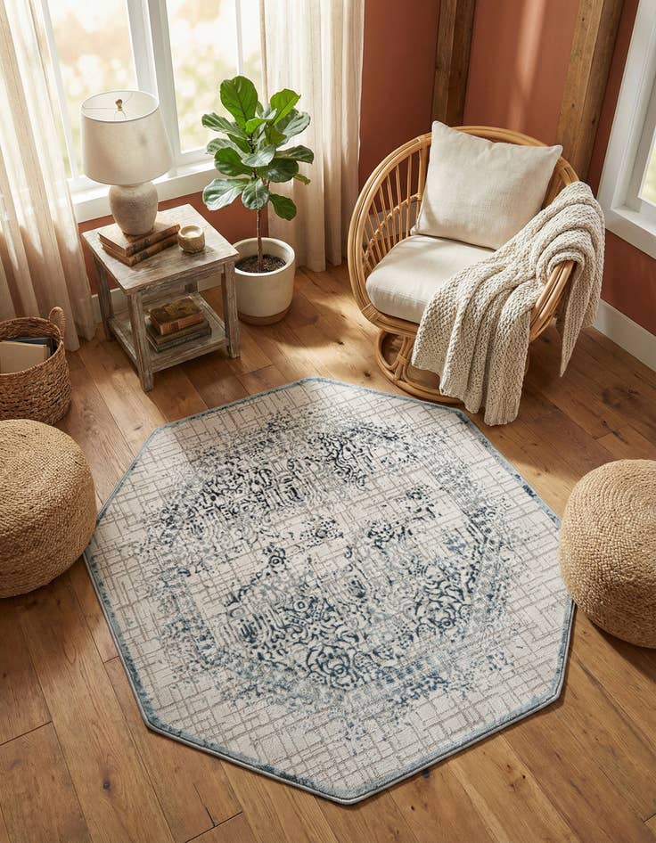 Detail image of 4' x 4' Derbyshire Octagon Rug