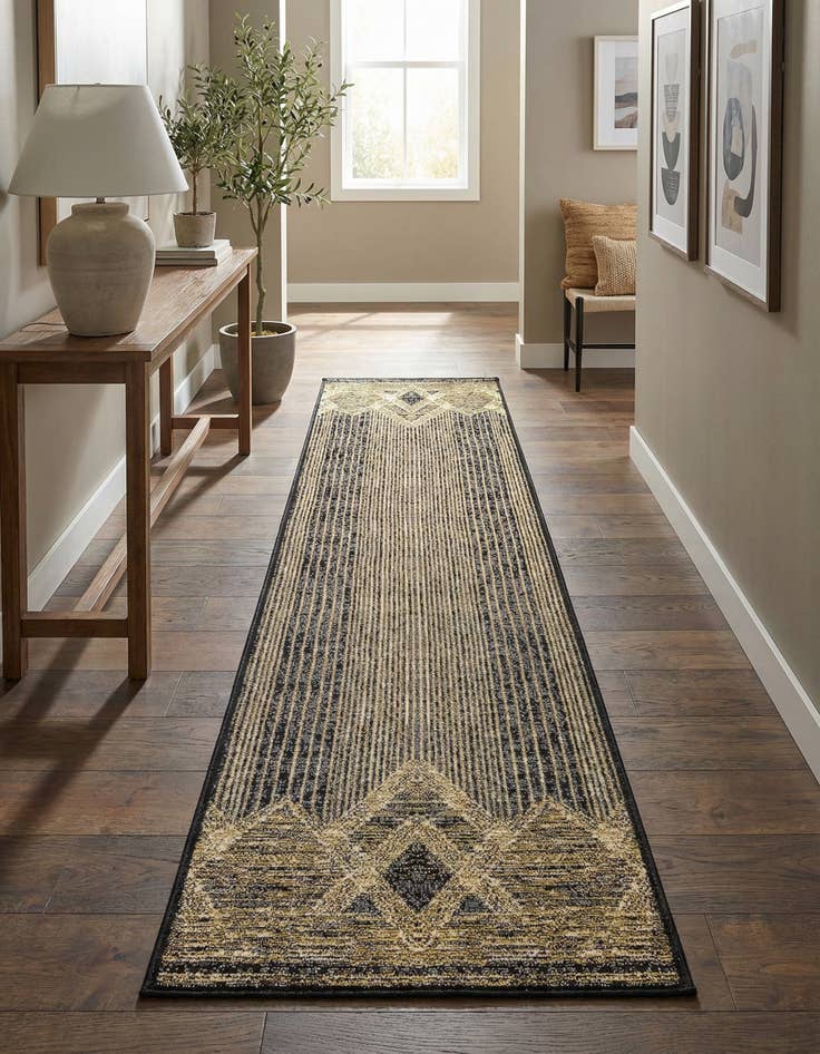Detail image of 2' x 8' Easy-Clean Modern Indoor / Outdoor Runner Rug