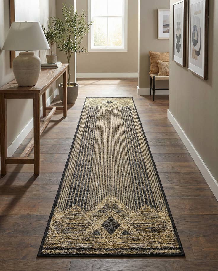 Detail image of 2' x 8' Easy-Clean Modern Indoor / Outdoor Runner Rug