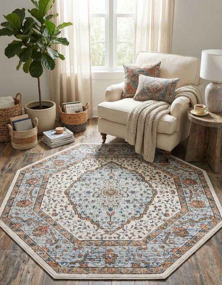 Detail image of 7' x 7' Nyla Octagon Rug