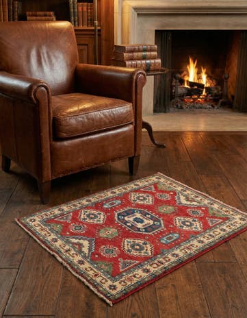 2' 9 x 4' 2 Hand Knotted Kazak Rug