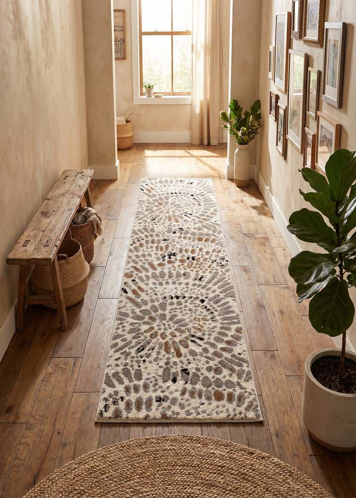 2' 7 x 10' Sepia Runner Rug