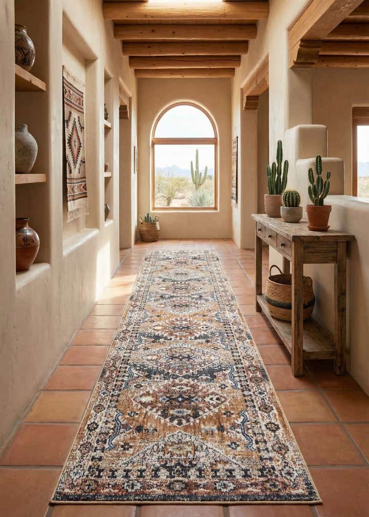 2' 7 x 12' Eco Southwestern Runner Rug