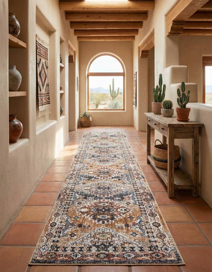 Detail image of 2' 7 x 12' Eco Southwestern Runner Rug