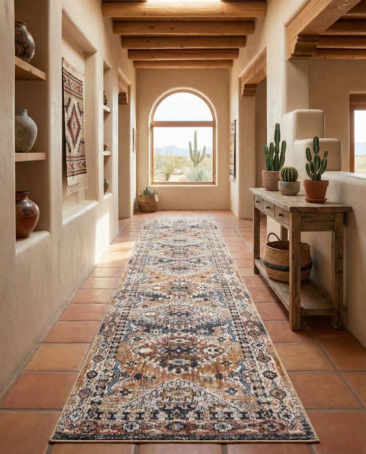 2' 7 x 12' Eco Southwestern Runner Rug