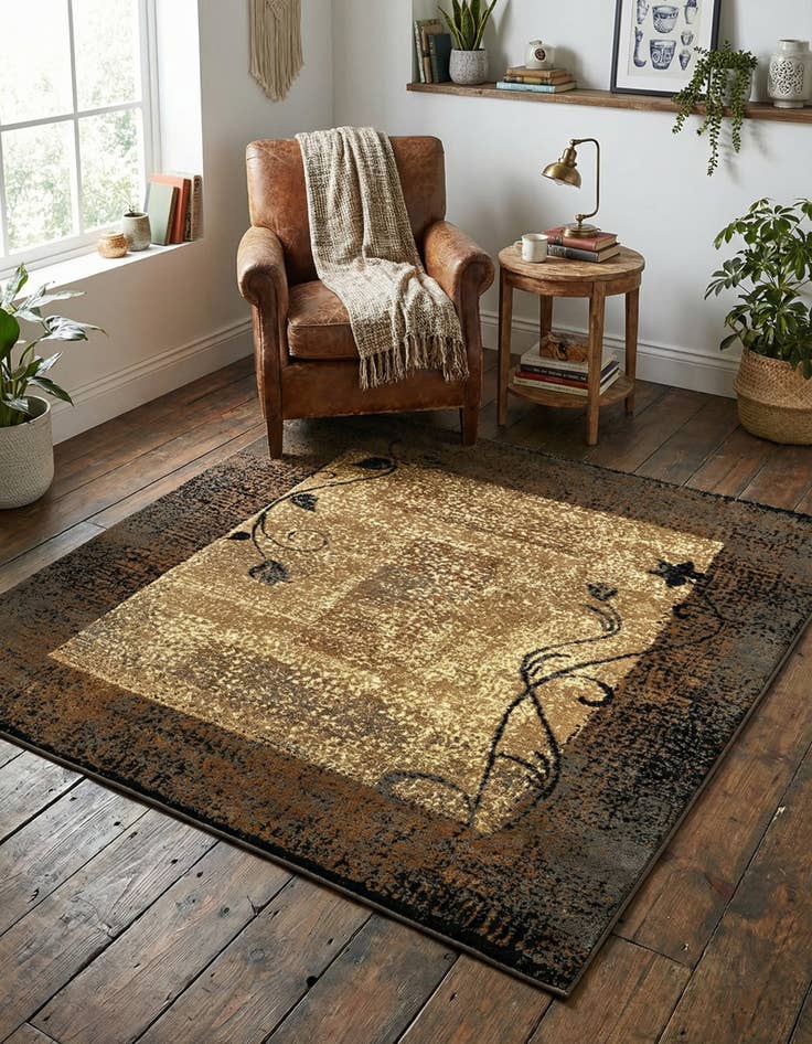 Detail image of 5' 3 x 5' 3 Coffee Shop Square Rug