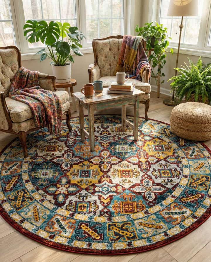 5' 3 x 5' 3 Kamala Washable Round Rug