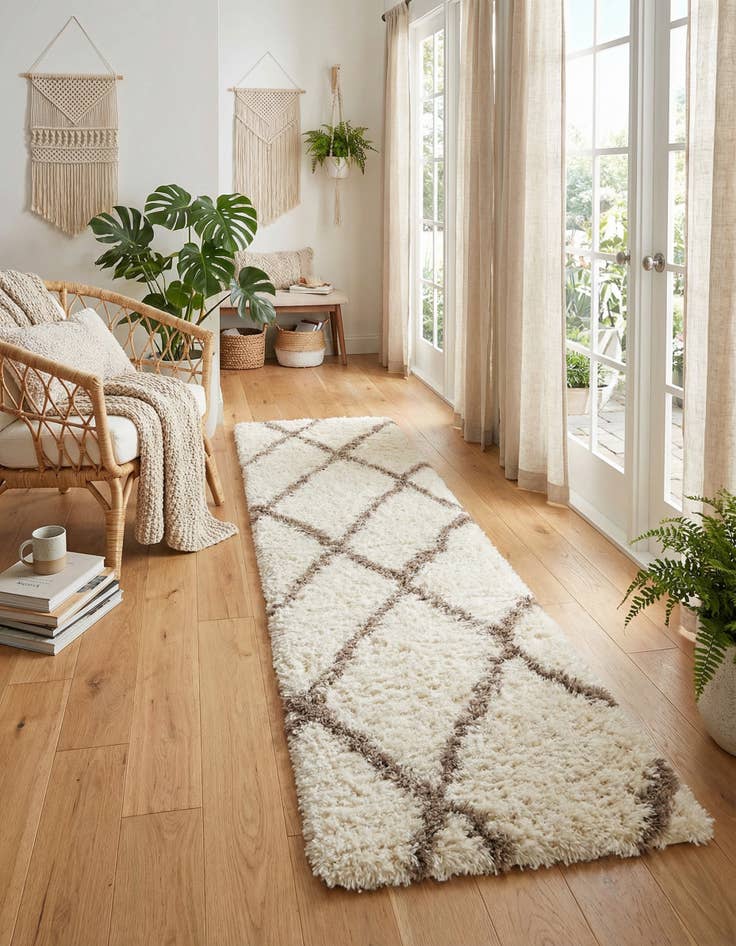 Detail image of 2' 7 x 10' Infinity Shag Runner Rug