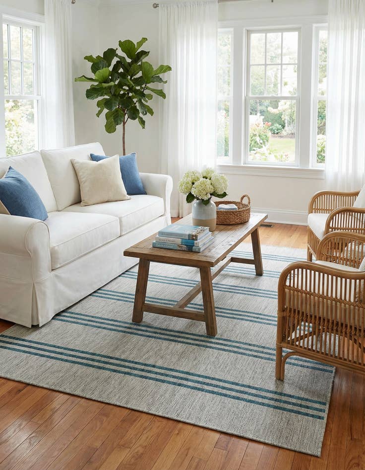 Detail image of 5' 3 x 8' Washable Jill Zarin Anguilla Indoor / Outdoor Rug