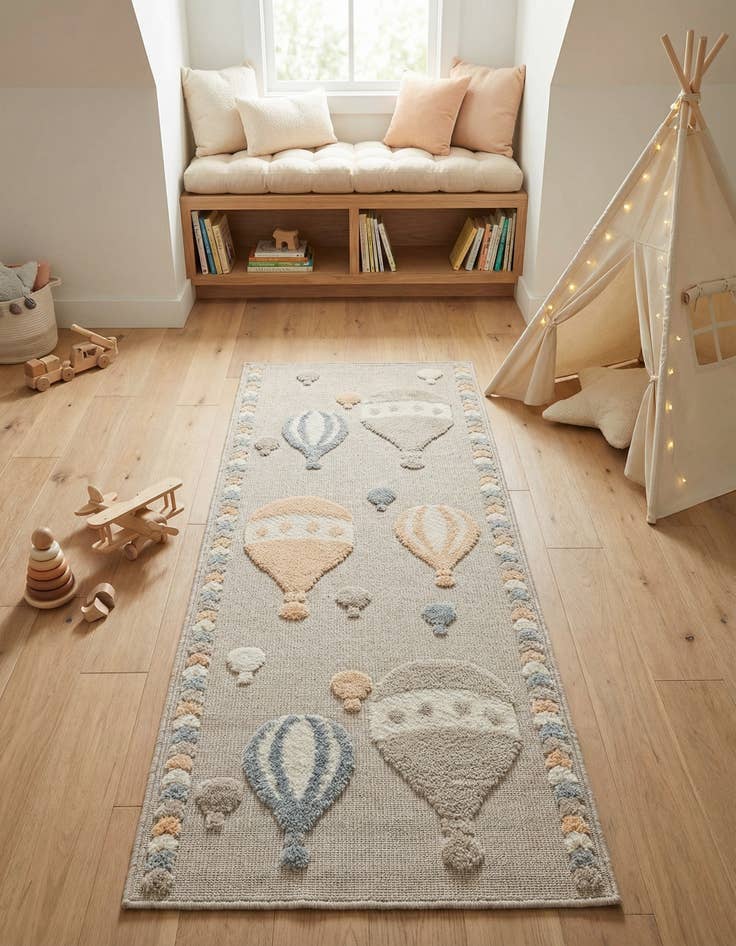 Detail image of 2' 7 x 6' Whimsy Kids Runner Rug