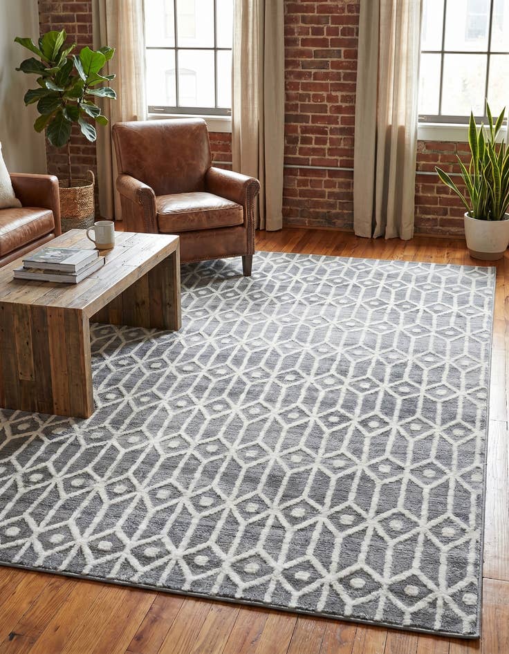 Detail image of 5' x 8' Lattice Trellis Rug