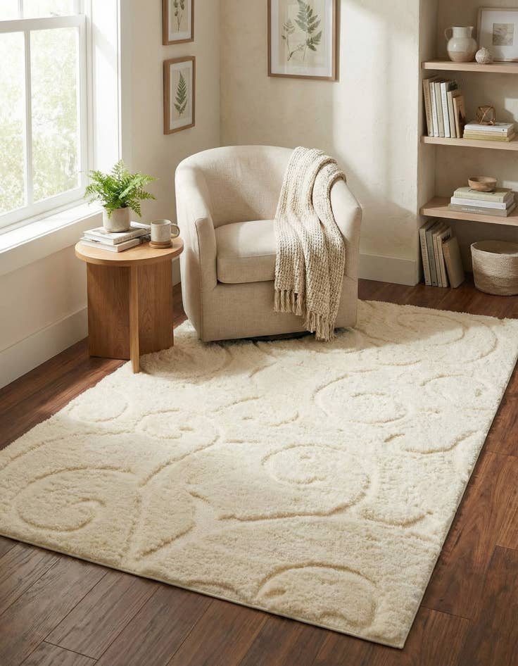 Detail image of 5' x 8' Botanical Shag Rug