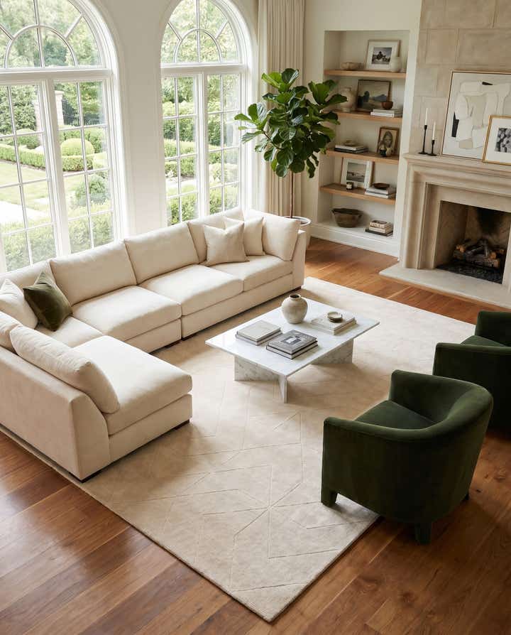 9' x 12' WoolCraft Geometric Rug