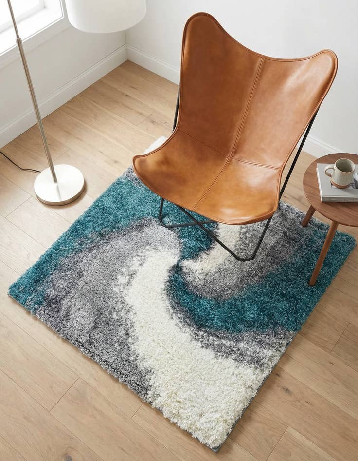 Detail image of 4' x 4' Soft Touch Shag Square Rug