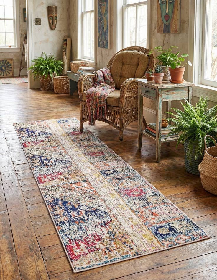 Detail image of 2' 7 x 10' Washable El Paso Runner Rug