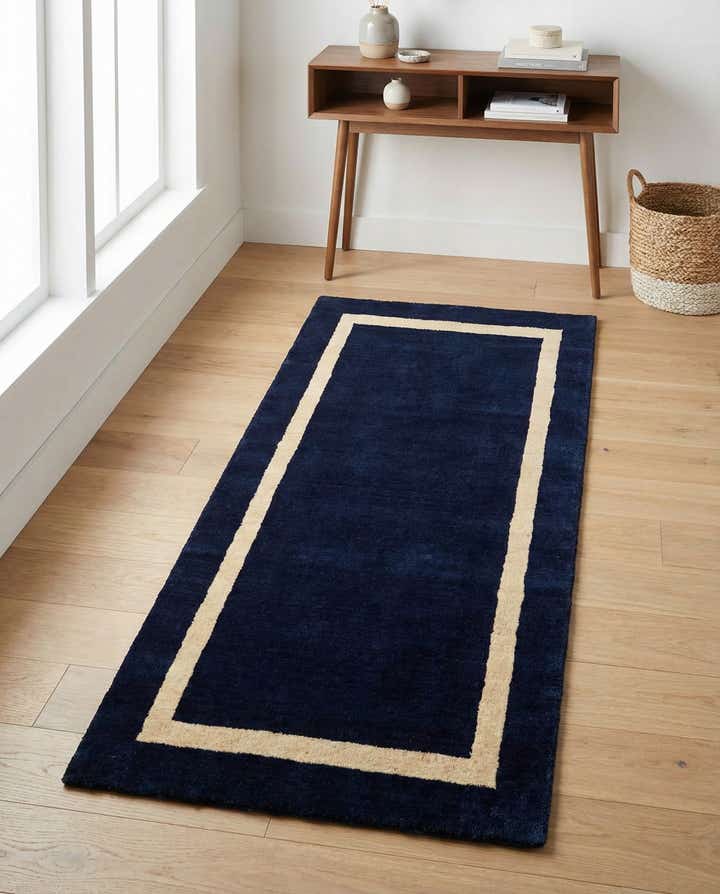 2' x 4' 1 Jill Zarin Border Wool Runner Rug