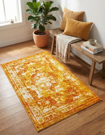 Orange Monte Carlo Rug