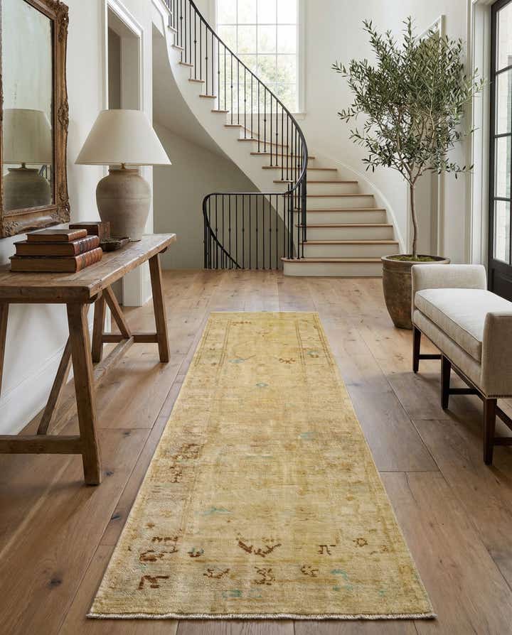 2' 6 x 9' 10 Hand Knotted Oushak Wool Runner Rug