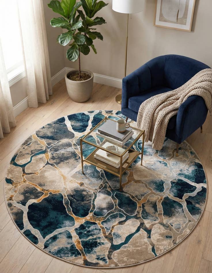 Detail image of 5' x 5' Gossamer Round Rug