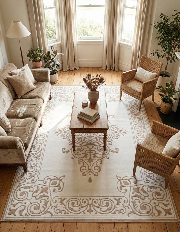 Detail image of 7' 10 x 11' 6 Hermitage Rug