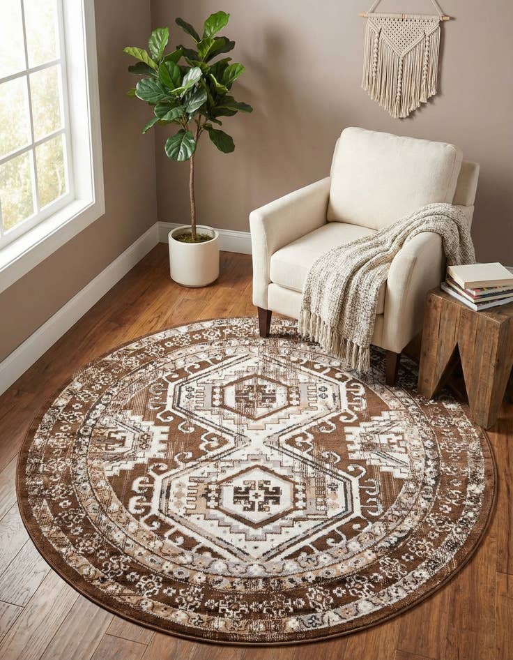 Detail image of 5' 3 x 5' 3 Charlotte Round Rug