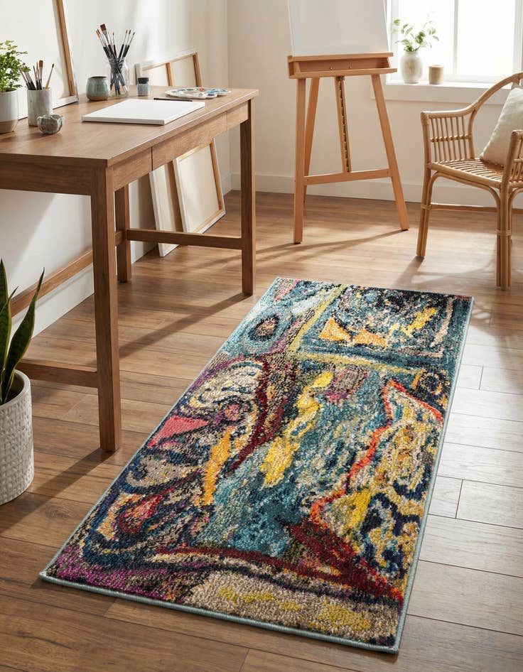 Detail image of  2' x 4'  Washable Haerfest Runner Rug