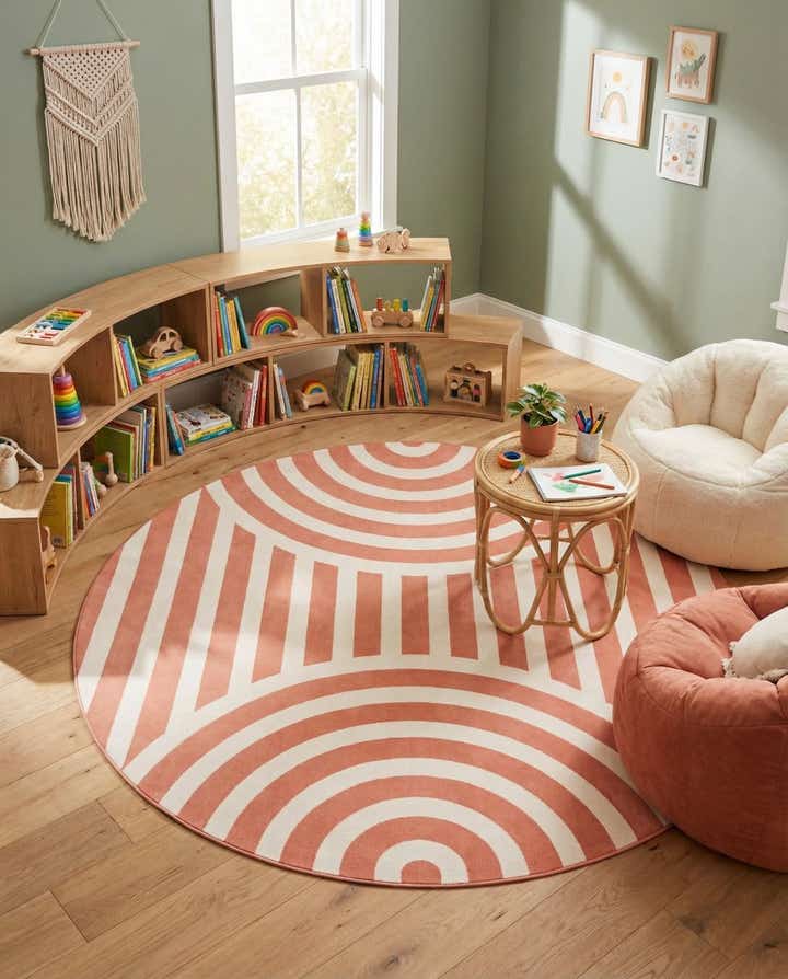 7' 10 x 7' 10 Whimsy Kids Round Rug