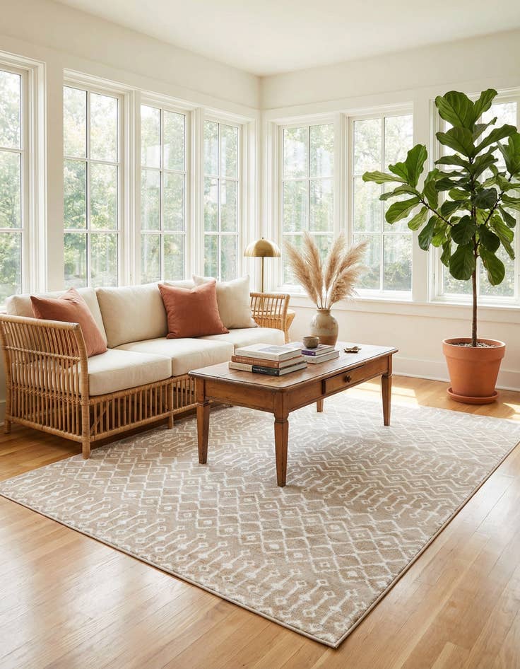 Detail image of 7' 10 x 10' Kasbah Trellis Rug