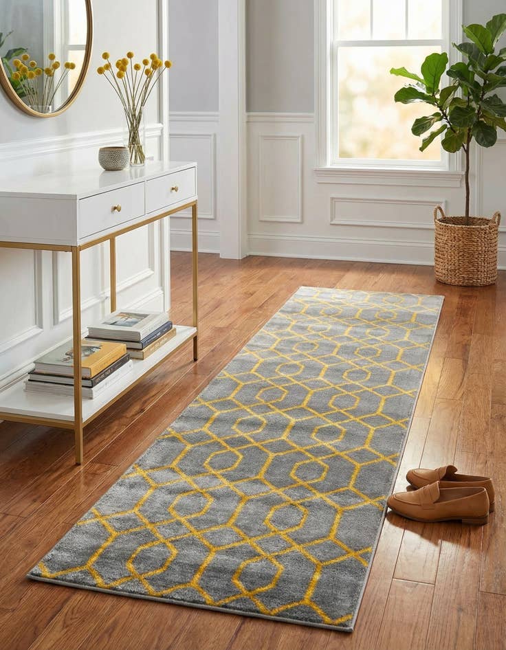 Detail image of 2' 7 x 12'  Marilyn Monroe&trade; Glam Trellis Runner Rug