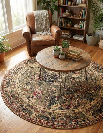5' 3 x 5' 3 Saturn Round Rug