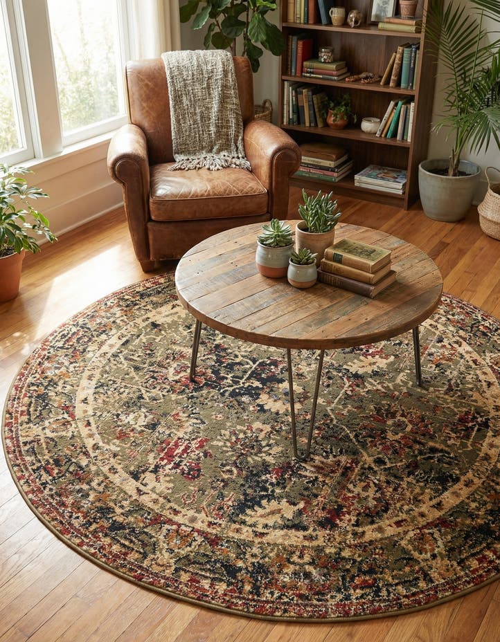5' 3 x 5' 3 Saturn Round Rug