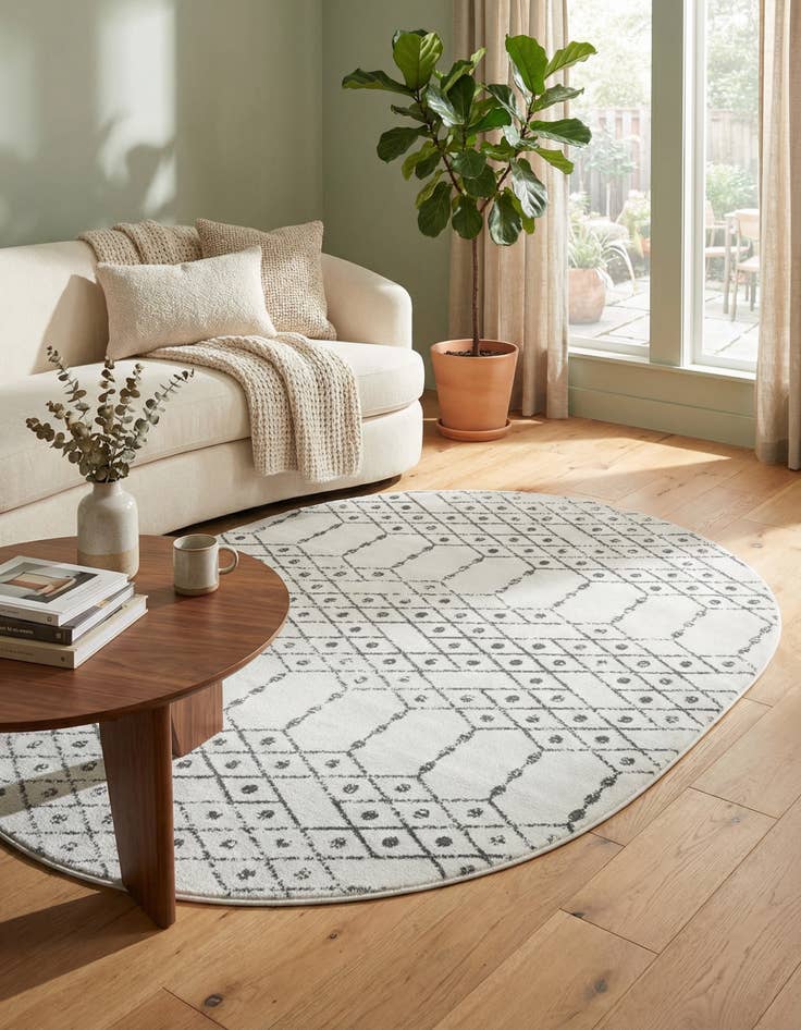 Detail image of 7' 10 x 10' Paxon Trellis Oval Rug