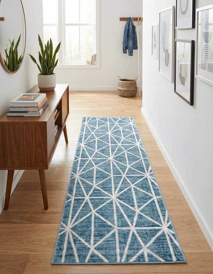 Detail image of 3' x 10' Lattice Trellis Runner Rug
