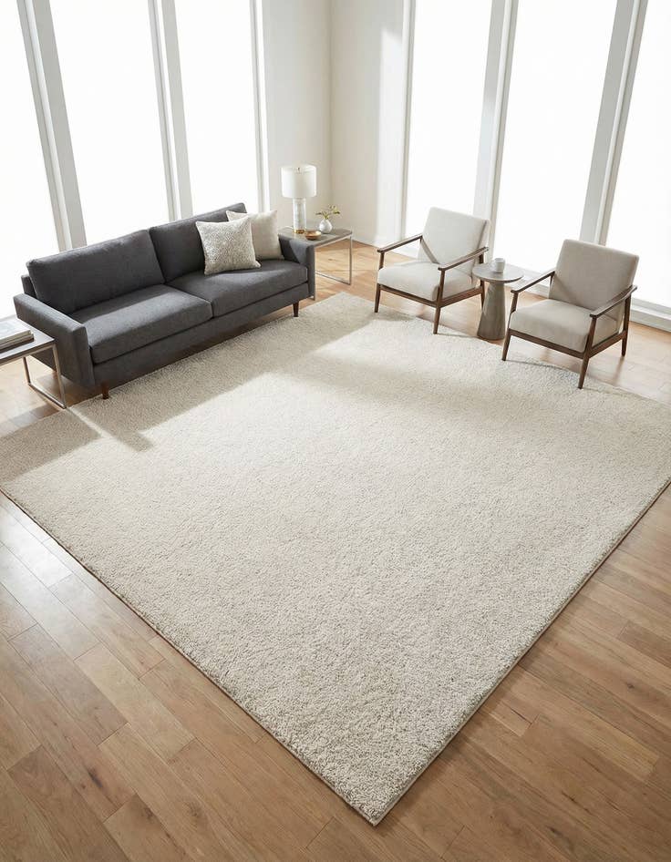 Detail image of 10' x 10' Solid Frieze Square Rug