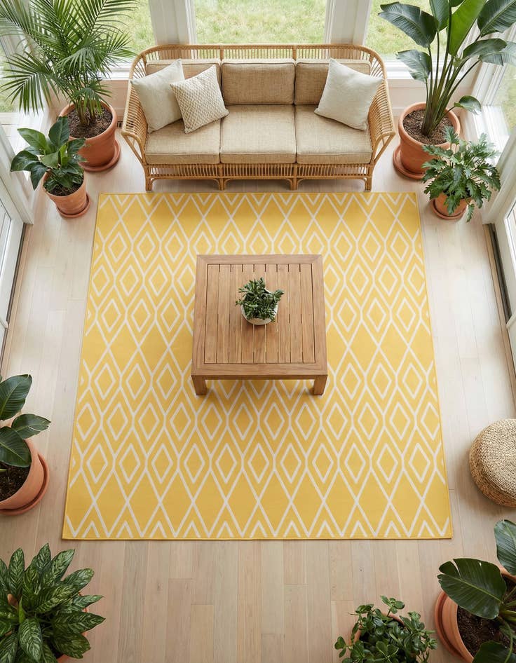 Detail image of 7' 10 x 7' 10 Washable Jill Zarin Turks and Caicos Indoor / Outdoor Square Rug