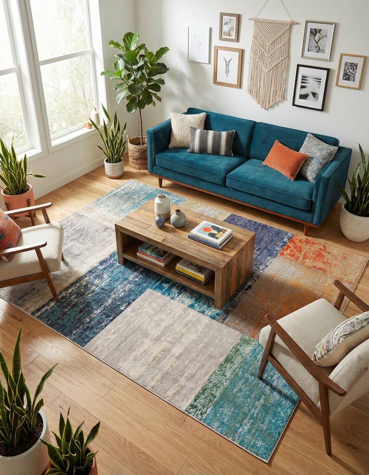 Detail image of 9' x 12' Washable Vivid Rug