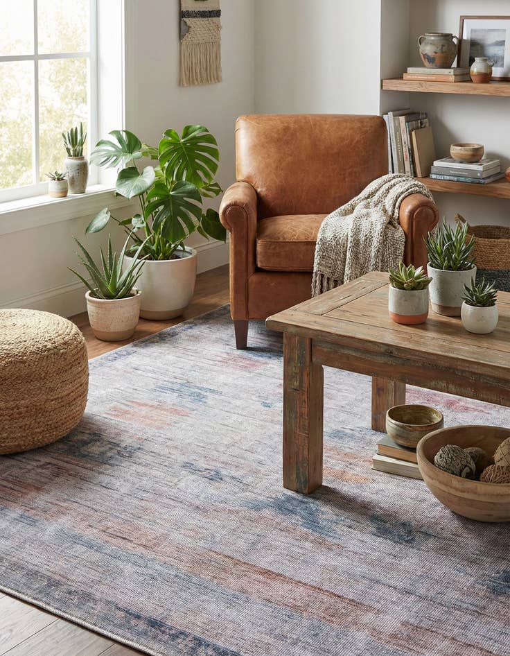 Detail image of 7' 3 x 7' 3 Washable Sisu Square Rug