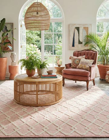 English Rose Hand Knotted Jill Zarin Dorset Square Rug