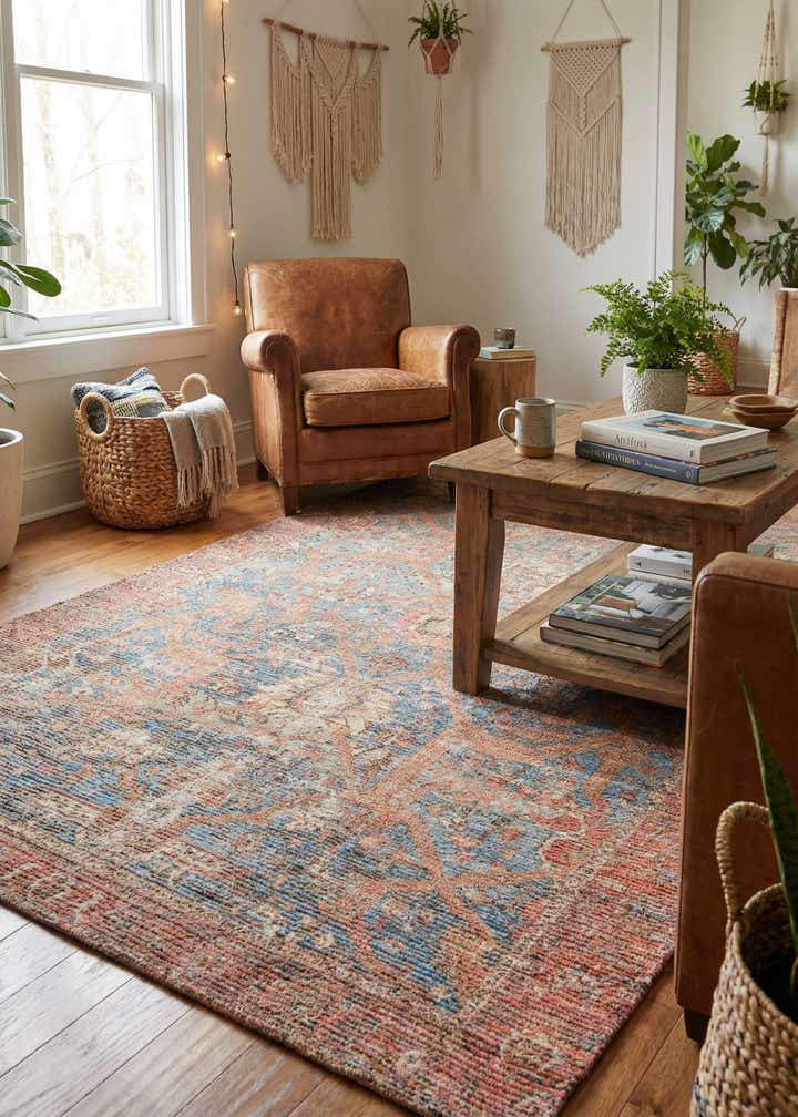 6' 1 x 9' Chenille Jute Rug
