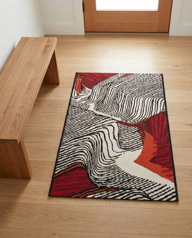 Detail image of 2' x 3' Easy-Clean Modern Indoor / Outdoor Rug